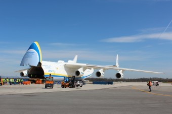 Malpensa Cargo City Airport - Loading Operation - Open the bulk of the Antonov 225. 