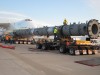 Whichita Airport - Unloading Operation - Movement of the Reactor over the carriage suitable for inland shipment. 